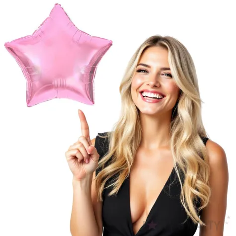 balon foliowy gwiazdka rozowy jasny dekoracjepolska 18 str