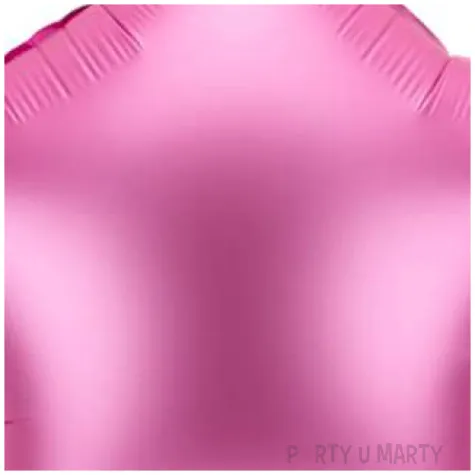 balon foliowy gwiazdka rozowy satynowy partydeco 19 str