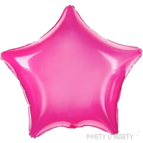 balon foliowy gwiazdka rozowy transparentny partydeco 19 str