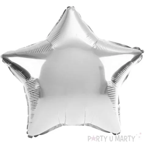 balon foliowy gwiazdka srebrny 18 str