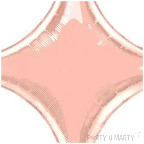 balon foliowy gwiazdka z nieba rozowe zloto qualatex 20 str