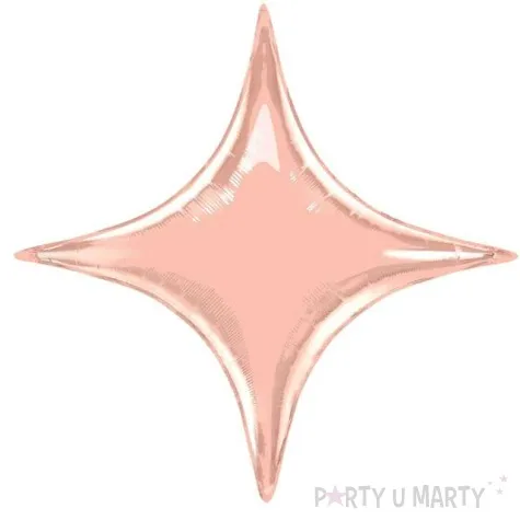 balon foliowy gwiazdka z nieba rozowe zloto qualatex 20 str