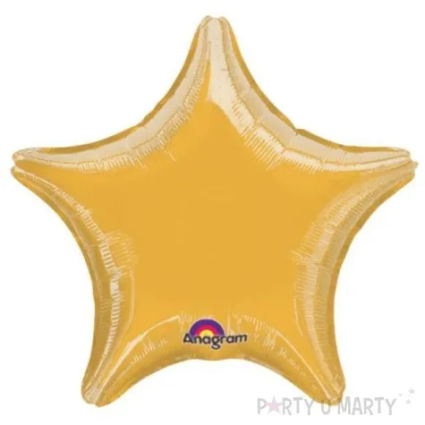 balon foliowy gwiazdka zloty amscan 19 str