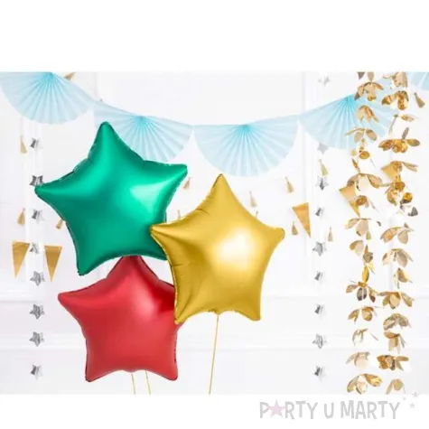 balon foliowy gwiazdka zloty satynowy partydeco 19 str
