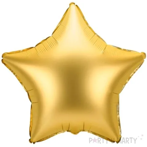 balon foliowy gwiazdka zloty satynowy partydeco 19 str