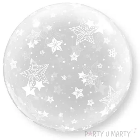 balon foliowy gwiazdki transpatentny qualatex 20 orb