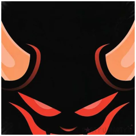 balon foliowy halloween demon czarny 18 rnd