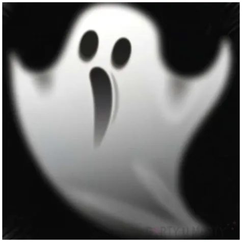 balon foliowy halloween duch czarny 18 rnd