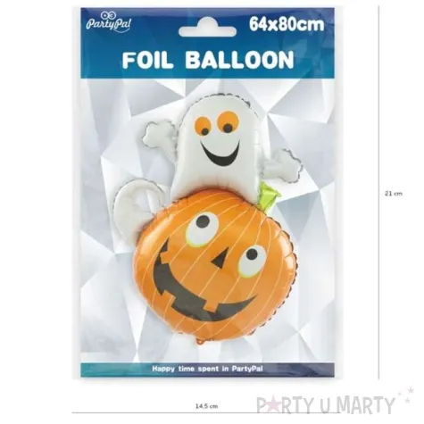 balon foliowy halloween dynia i duch pomaranczowy patypal 32 shp