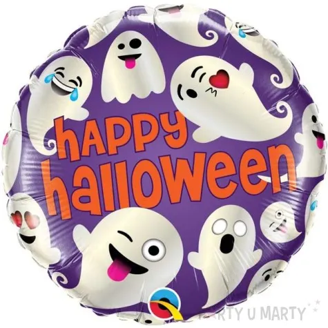 balon foliowy halloween emotikony qualatex 18 rnd