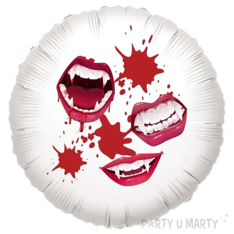 balon foliowy halloween i kly wampirzycy bialy 18 rnd