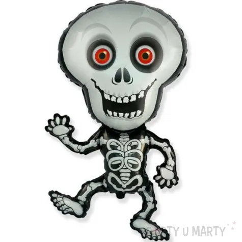 balon foliowy halloween szkielet szary flexmetal 24 shp