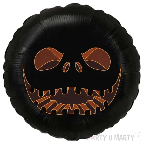 balon foliowy halloween zlowieszcza dynia czarny 18 rnd