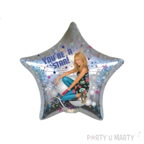 balon foliowy hannah montana srebrny amscan 19 str