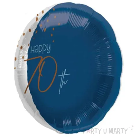 balon foliowy happy 70th niebieski folat 18 rnd