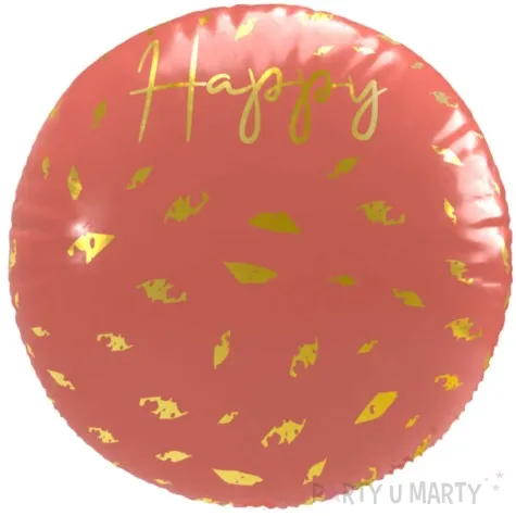 balon foliowy happy b day 3d pomaranczowy folat 22 shp