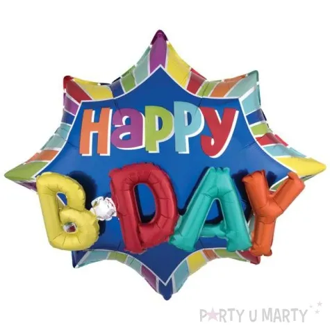 balon foliowy happy bday amscan 35 str