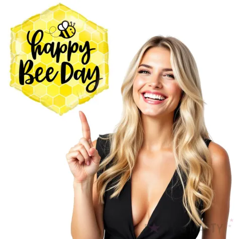 balon foliowy happy bee day qualatex 20 shp