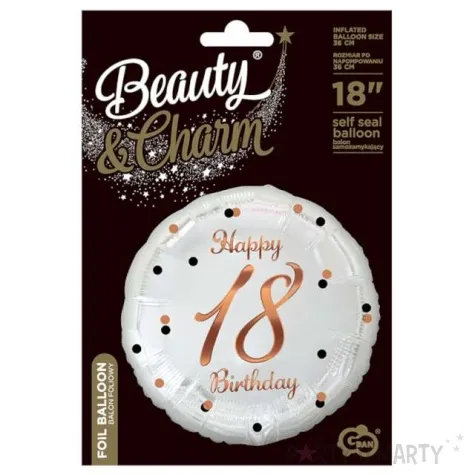 balon foliowy happy birthday 18 b c rozowe zloto godan 18 rnd