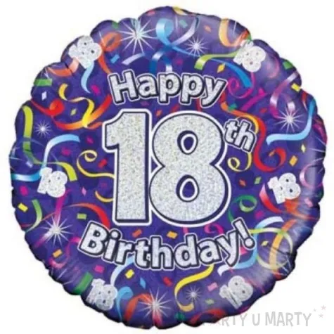 balon foliowy happy birthday 18 fioletowy oaktree 18 rnd