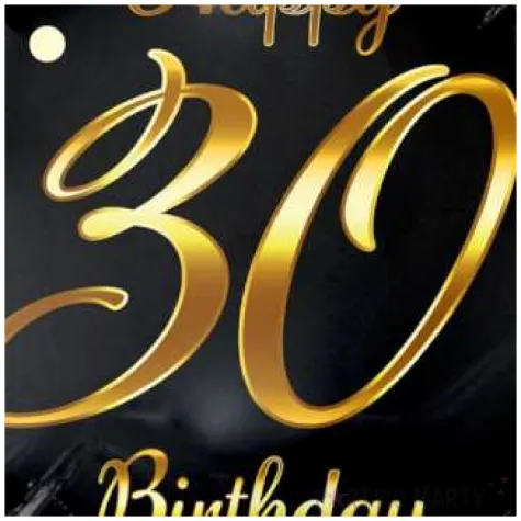 balon foliowy happy birthday 30 b c czarno zloty godan 18 rnd