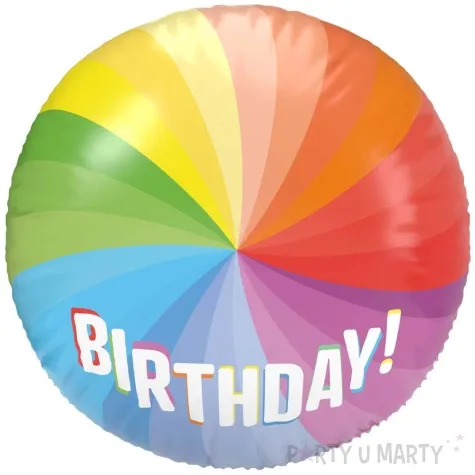 balon foliowy happy birthday 3d tecza folat 22 shp