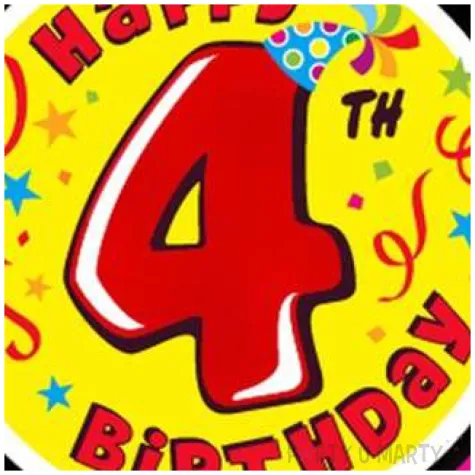 balon foliowy happy birthday 4 urodziny flexmetal 18 rnd