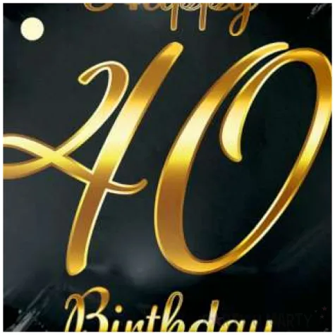 balon foliowy happy birthday 40 b c czarno zloty godan 18 rnd