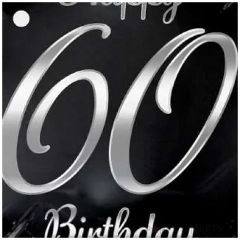 balon foliowy happy birthday 60 b c czarno srebrny godan 18 rnd