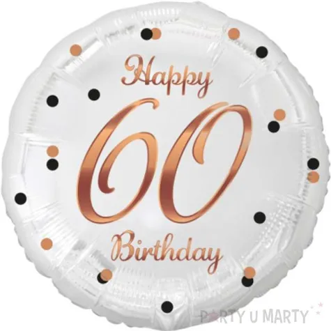 balon foliowy happy birthday 60 b c rozowe zloto godan 18 rnd