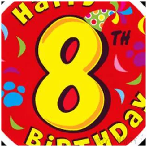 balon foliowy happy birthday 8 urodziny flexmetal 18 rnd