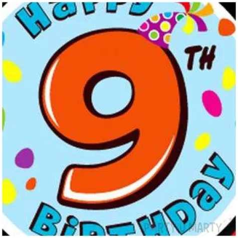 balon foliowy happy birthday 9 urodziny flexmetal 18 rnd