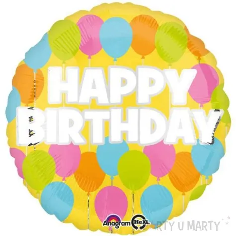 balon foliowy happy birthday amscan 17 rnd