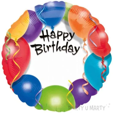 balon foliowy happy birthday baloniki amscan 18 rnd