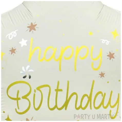 balon foliowy happy birthday bialy matowy godan 18 str