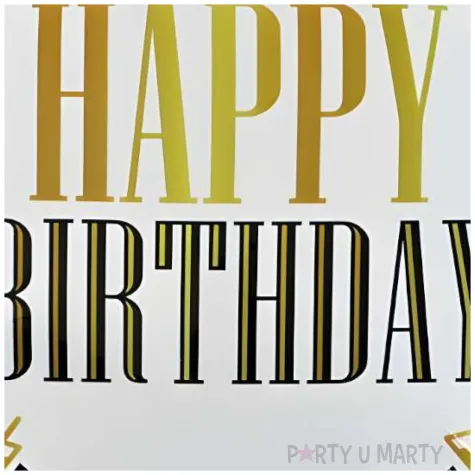 balon foliowy happy birthday bialy zloty godan 18 rnd
