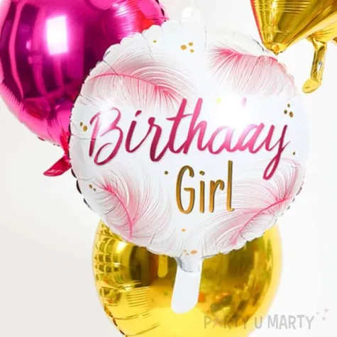 balon foliowy happy birthday birthday girl rozowy folat 18 rnd