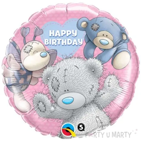 balon foliowy happy birthday blue nose friends qualatex 18 rnd