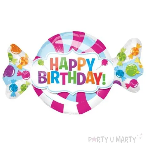 balon foliowy happy birthday cukierek amscan 13 shp