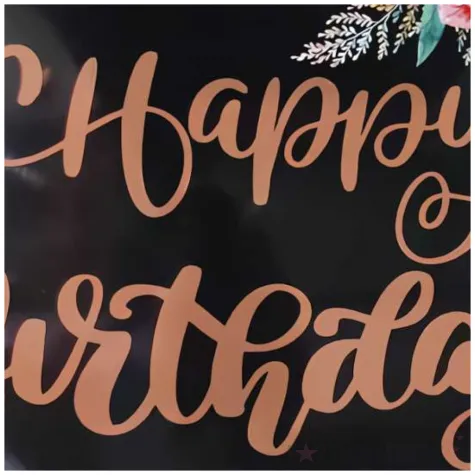 balon foliowy happy birthday czern i rozowe zloto jix 18 rnd