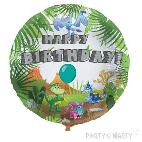 balon foliowy happy birthday dinozaur folat 18 rnd
