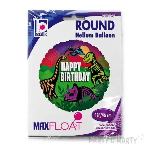 balon foliowy happy birthday dinozaur grabo 18 rnd