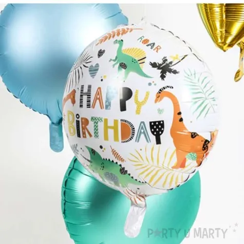 balon foliowy happy birthday dinozaury folat 18 rnd