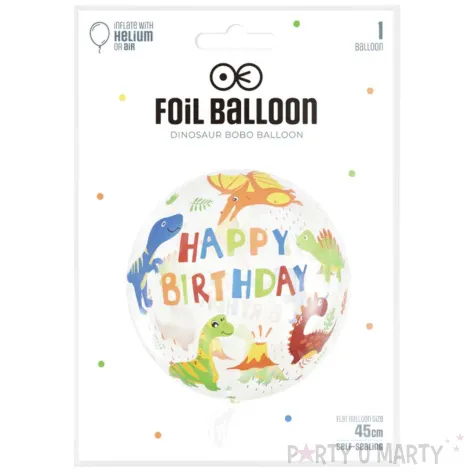 balon foliowy happy birthday dinozaury partypal 18 rnd