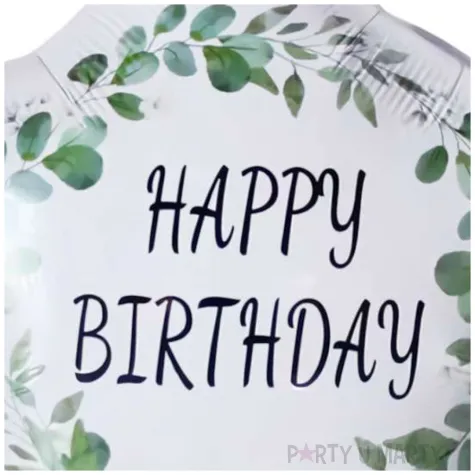 balon foliowy happy birthday eukaliptus jix 18 str