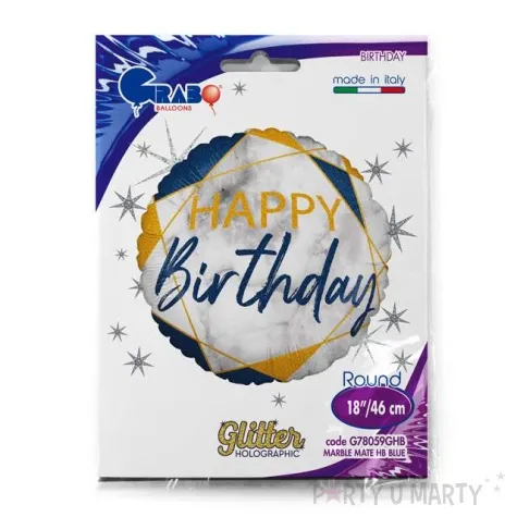 balon foliowy happy birthday granatowy grabo 18 rnd