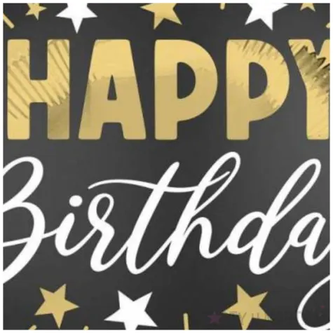 balon foliowy happy birthday gwiazdki glamour dekoracja na urodziny czarny 18 rnd