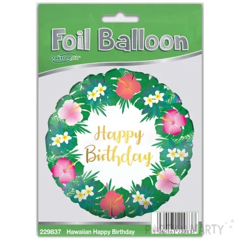 balon foliowy happy birthday hawaii oaktree 18 rnd