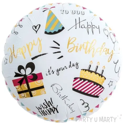 balon foliowy happy birthday impreza takarakosan 14 rnd