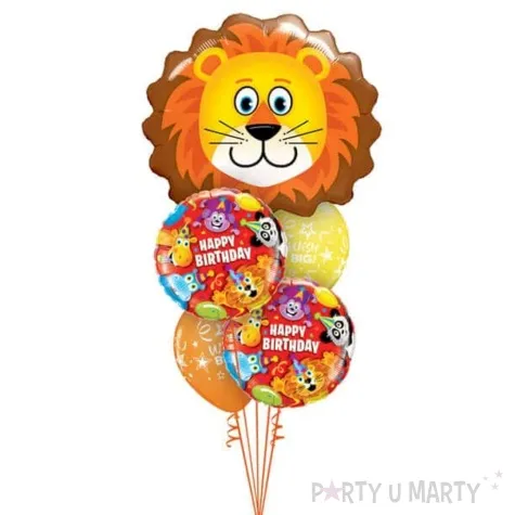 balon foliowy happy birthday jungle party qualatex 18 rnd